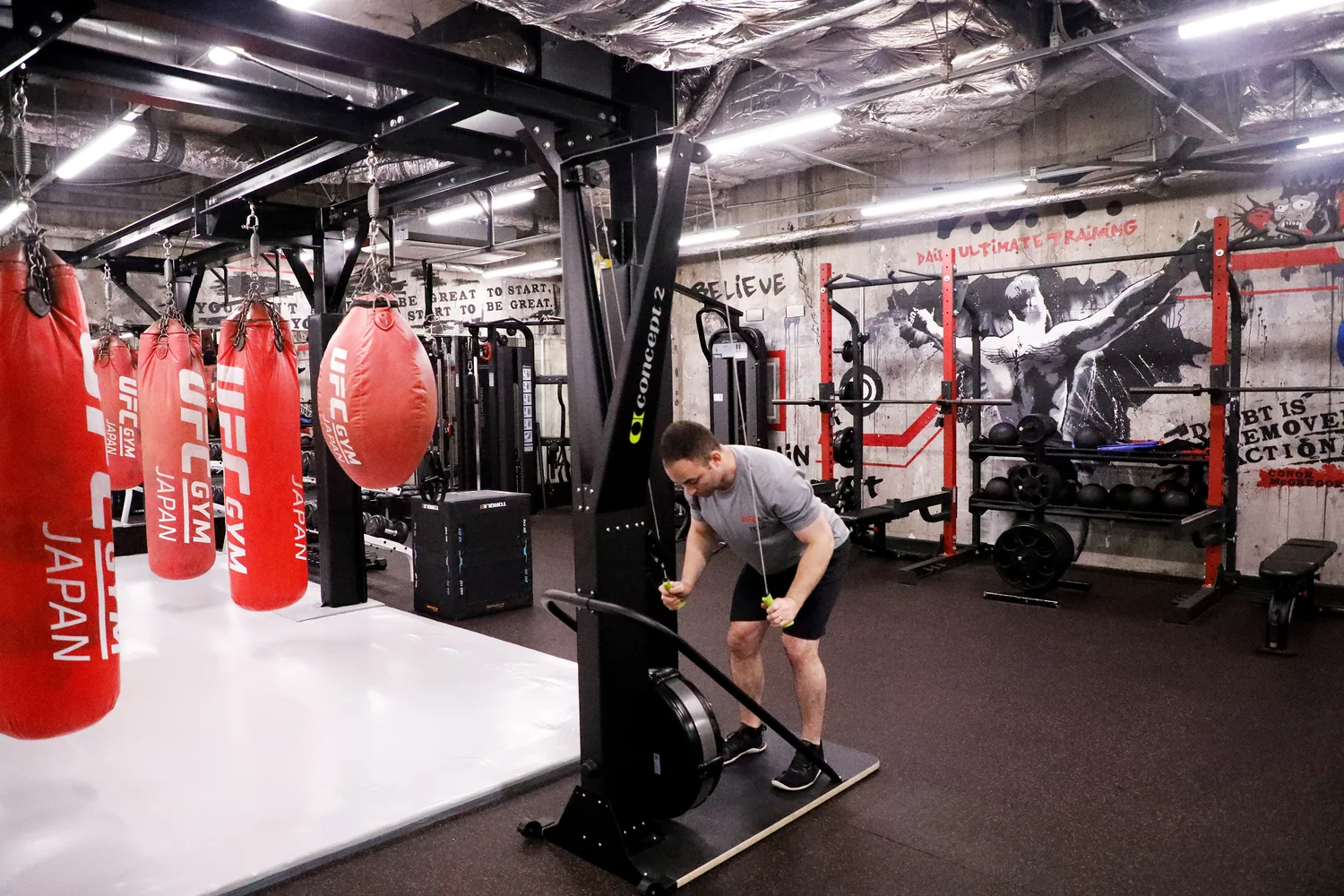 SkiErg training at UFC Gym Ogikubo