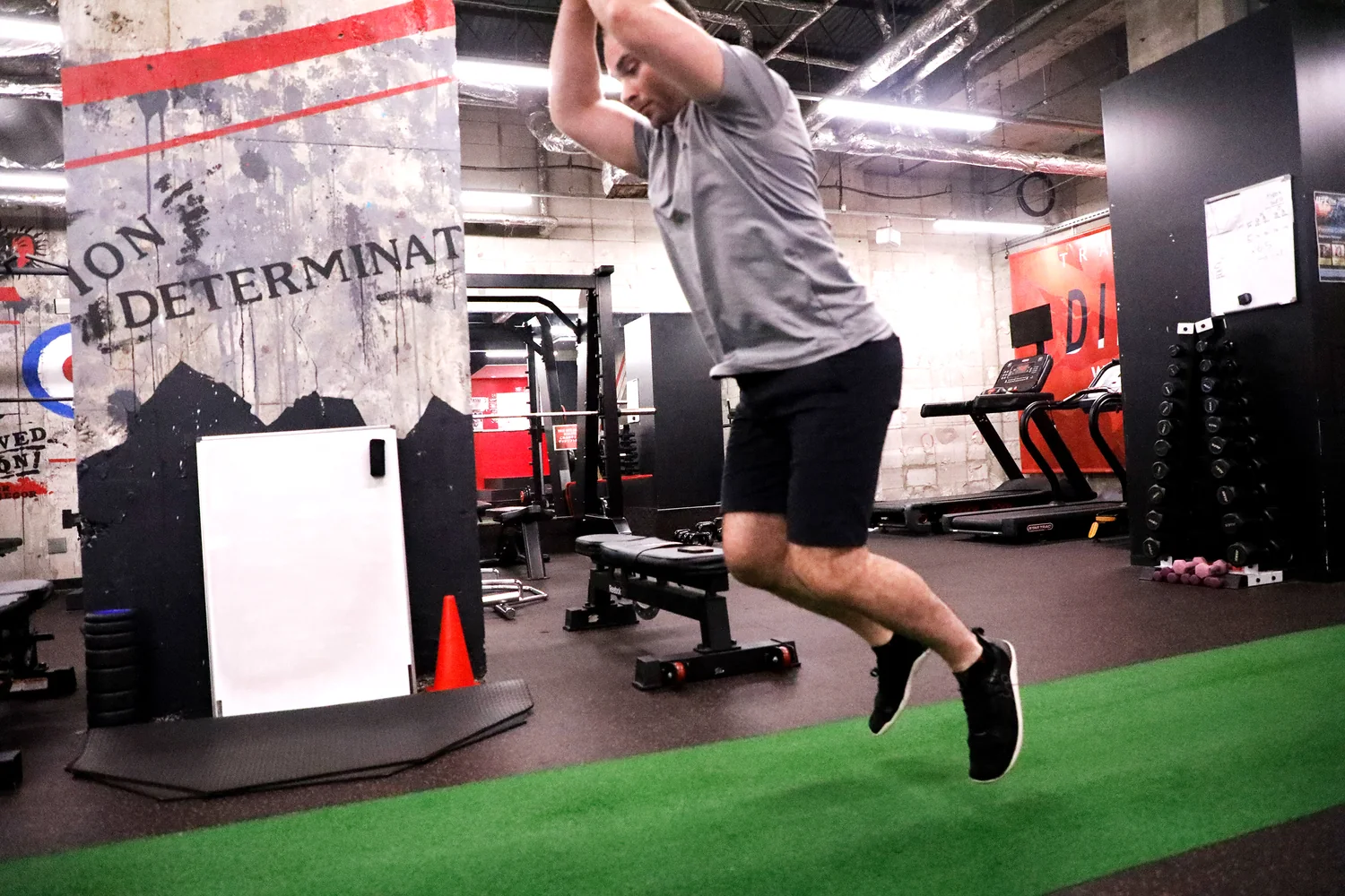 Burpee broad jumps training at UFC Gym Ogikubo
